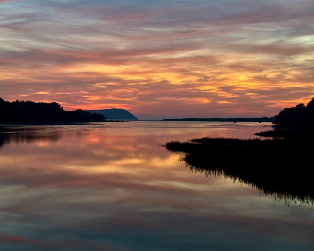 Twilight at Newport Estuary, Pembrokeshire, Wales