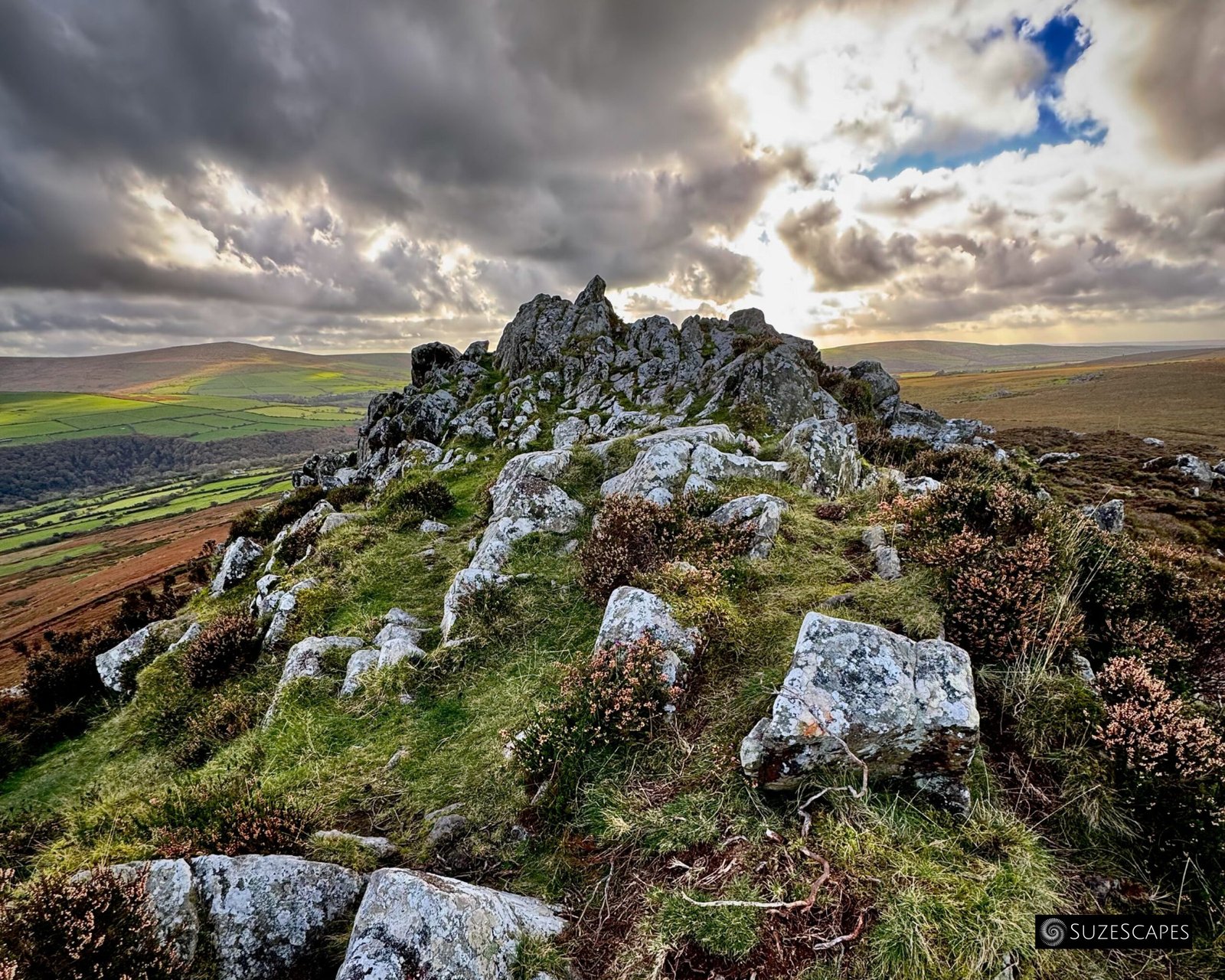 View of the Preseli Hills from Carningli, Pembrokeshire, Wales