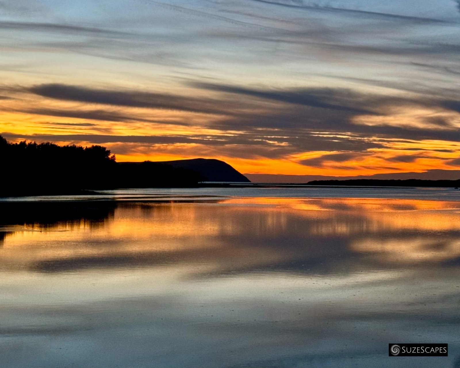 Twilight sky drama at Newport Estuary, Pembrokeshire, Wales