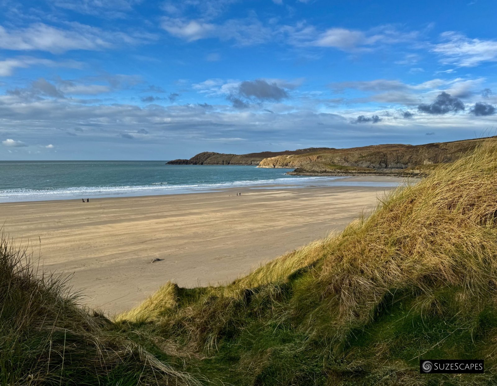 Bright winter's day at Whitesands, Pembrokeshire, Wales