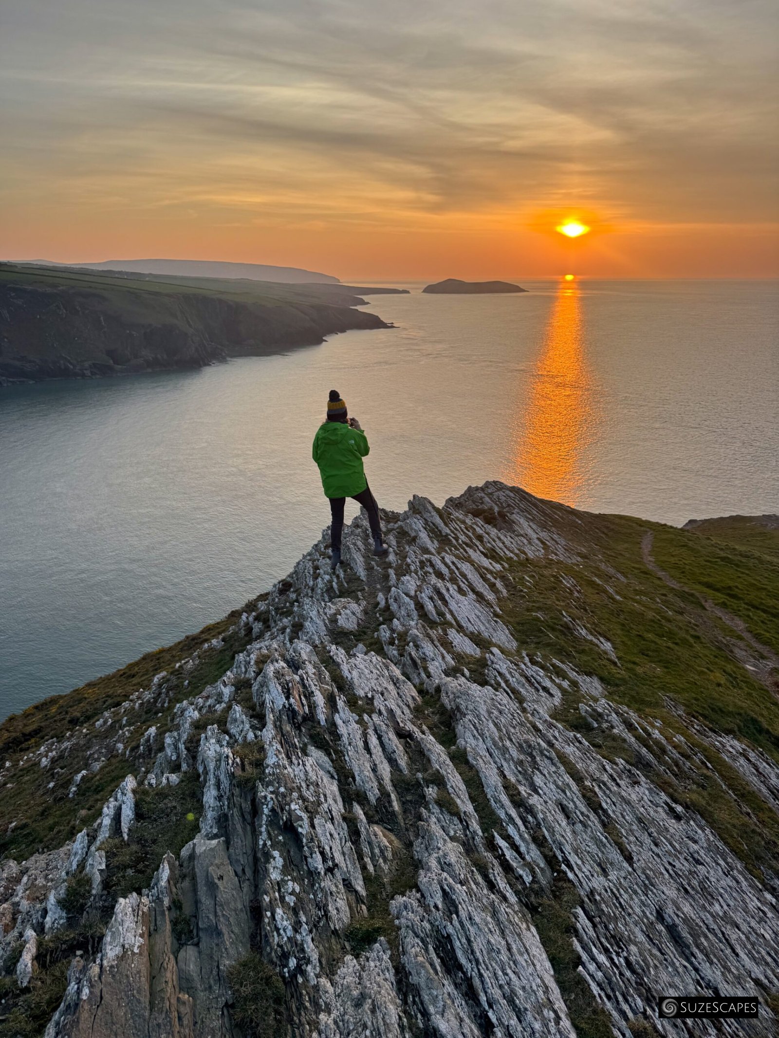 Me at Mwnt, doing what I love doing best, Pembrokeshire, Wales
